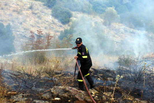 Λάρισα: Πυρκαγία σε αγροτική περιοχή με ελαιώνες ξέσπασε στους Γόννους